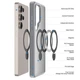 Чохол для Samsung Galaxy S25 Ultra Dux Ducis Yind Mag Folding Stand Матовий з Magsafe і підставкою Grey - зображення 2
