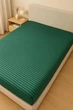 Простирадло на резинці Green stripes 160х200 см бязь - зображення 2