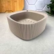 Квадратный цветочный горшок 1 л Латте PERA Karasu KRS-247 - изображение 1
