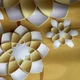 Виниловые наклейки на дверь Золотые цветы 3Д ПВХ пленка с ламинацией 60х180см цветы Бежевый (Z184573-FF) - изображение 2