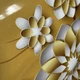Виниловые наклейки на дверь Золотые цветы 3Д ПВХ пленка с ламинацией 60х180см цветы Бежевый (Z184573-FF) - изображение 3