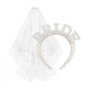 Комплект обруч корона BRIDE та фата на дівич-вечір - изображение 1