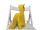 Фетровая мягкая игрушка пони желтый 35 см (03901) - изображение 4