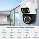 Уличная IP WiFi камера видеонаблюдения Asecam ABQ-2A 8MP (2 объектива, 2 линзы) ICSee, Панорамная камера - двойной обьектив - изображение 2
