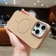 Чохол для iPhone 16e з MagSafe, захисний, глянцевий, з м’якою підкладкою, коричневий - зображення 3