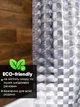 Штора для ванной комнаты прозрачная блестящая с 5D эффектом шторка для душа 180×200 см + кольца (12 шт) для шторки для ванной в подарок - изображение 8
