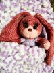 Плед детский вязаный из пряжи Alize Puffy color ручной работы Handmade - изображение 8