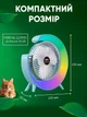 Настільний вентилятор з кольоровим RGB підсвічуванням 3 режими швидкості обертання на 180° USB BRS Blue - зображення 4