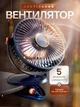 Вентилятор настольный портативный с прищепкой и вращением на 720° USB BRS Blue - изображение 1