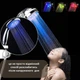 Насадка для душа с RGB подсветкой Shower head светодиодная лейка ручная (хромированная) - изображение 2