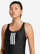 Купальник слитный женский Adidas 3S Mid Suit C JE4384 34 Black/White (4067901608045) - изображение 7
