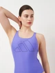 Купальник слитный женский Adidas Big Bars Suit JG5820 38 Cobblu/Dkblue (4067901595796) - изображение 3