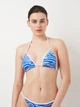Верхня частина купальника жіноча Puma Swim Women Printed Triangle Top 94704401 L Vivid Blue (8720245819084) - зображення 1