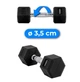 Гантель шестигранная Thunder 5 кг (HEXAGONAL-DUMBBELLS-5KG) - изображение 6