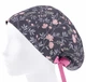 Медицинская шапочка женская HeadwearUniverse универсальная принт Цветочки розовые - изображение 3