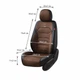 Накидки на сиденья авто 5D ELEGANT VERONA 700 144 бежевые (алькантара + эко-кожа) ПОЛЬША - изображение 7