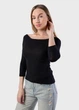 Лонгслив женский Fashion черный 103791_L - изображение 1