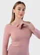 Лонгслив женский Fashion розовый 103790_M - изображение 2