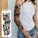 Тимчасове водостійке тату рукав TATTOOSHKA "Стихія дракона" TQB-166 - зображення 1
