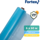 Полиэтиленовая пленка Fortex 6х60 м, 200 мкм, УФ-стабилизированная, синяя - изображение 1