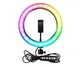 Лампа кільцева RGB MJ30 30 см світлодіодна, з утримувачем для телефону від USB (N-26020) - зображення 4