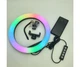 Лампа кільцева RGB MJ30 30 см світлодіодна, з утримувачем для телефону від USB (N-26020) - зображення 6