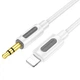 Аудиокабель BOROFONE BL20 Lightning to mini jack 3.5 мм 1 м позолоченный коннектор силиконовая оплетка (01449F262844) - изображение 1