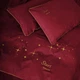 Простирадло MirSon Ranforce Elite 19-1655 Edmonda Stars King Size 220x240 см бавовна червоне (2200010539448) - изображение 1