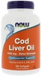 Риб'ячий жир з печінки тріски Now Foods Cod Liver Oil 1000 мг 180 гелевих капсул в упаковці (ARE-573740) - зображення 1