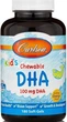 Риб'ячий жир для дітей Carlson Kids Chewable DHA 100 мг 180 гелевих капсул Апельсин в упаковці (ARE-573759) - зображення 1