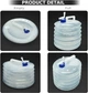 Складная канистра для воды RIAS R-518 с краном 10L White (3_06222) - изображение 2