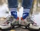 Мужские спортивные носки высокие с принтом Adidas цветные, Синие/42-45р. - изображение 3