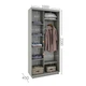 Шкаф купе двухдверный Garant ST-3 (100х45х220) Дуб Крафт серый - изображение 2
