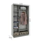 Шкаф купе двухдверный Garant ST-3 (120х45х220) Дуб Крафт серый - изображение 2