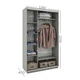 Шкаф купе двухдверный Garant ST-3 (130х45х220) Дуб Крафт серый - изображение 2