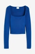 Топ H&M 271189031 L Синій - зображення 1
