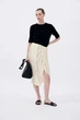 Спідниця міді H&M 271230323 L Кремовий/Чорний - изображение 1