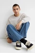Світшот H&M 270970818 S Біло-сірий - изображение 4