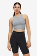 Топ спортивний H&M 271143646_lightgrey L Світло-сірий - зображення 1