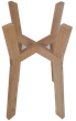 Подставка для вазонов WoodDecor косоногая маленькая бук 210x495x390мм без покрытия - изображение 1