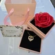 Подарочный набор Роскошное ожерелье с подвеской "I love you" и розой в коробке Розовый - изображение 10