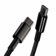 Кабель Baseus Tungsten Gold Fast Charging Data Cable Type-C to Type-C 100W 1m Black (CATWJ-01) - зображення 2