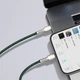Кабель Baseus Cafule Series Metal Data Cable Type-C to Lightning PD 20W 1m Green (CATLJK-A06) - изображение 7