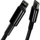 Кабель Baseus Tungsten Gold Fast Charging Data Cable Type-C to Lightning PD 20W 1m Black (CATLWJ-01) - зображення 3
