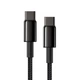 Кабель Baseus Tungsten Gold Fast Charging Data Cable Type-C to Type-C 100W 2m Black (CATWJ-A01) - изображение 4