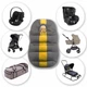 Всесезонний трансформер 4 в 1, вкладка-конверт "All-Season Baby Travel CC", ART-0000696, сірий з жовтим - зображення 4