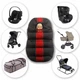 Всесезонный трансформер 4 в 1, вкладыш-конверт "All-Season Baby Travel CC", ART-0000682, чорный с красным - изображение 4