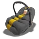 Всесезонний трансформер 4 в 1, вкладка-конверт "All-Season Baby Travel CC", ART-0000696, сірий з жовтим - зображення 9