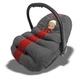 Всесезонный трансформер 4 в 1, вкладыш-конверт "All-Season Baby Travel CC", ART-0000693, серый с красным - изображение 9