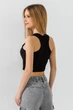 Майка однотонная для девочки Viollen 5092 164 см Черный - изображение 4